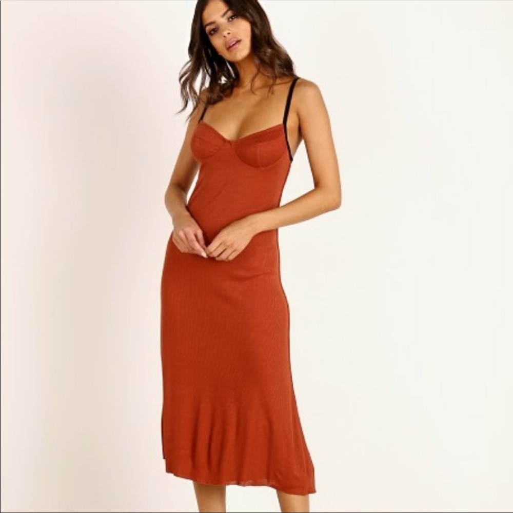 Indah Little Lies Dress in Brick